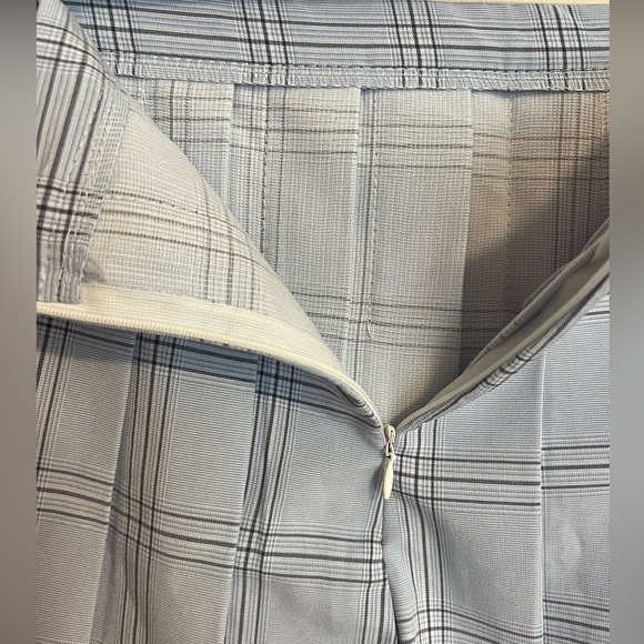 Princess Polly Light Blue Plaid Pleated Mini Skirt - Picture 5 of 9